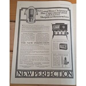 1916 New Perfection Oil Cook Stove Cleveland Foundry Company Print Ad
